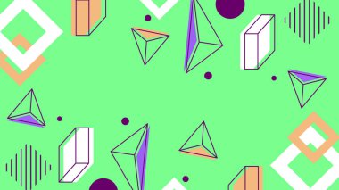 Renkli şekilli canlı Geometrik Soyut Arkaplan. Bu Oyuncu ve Renkli Arkaplan Yaratıcı ve Modern Projeler İçin Mükemmel