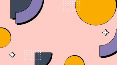 Renkli Şekillere sahip canlı Geometrik Soyut Arkaplan. Canlı Geometrik Şekiller ve Kalın Renkler içeren Oyuncu ve Dinamik Soyut Bir Arkaplan Modern ve Enerjik Tasarım Oluştur