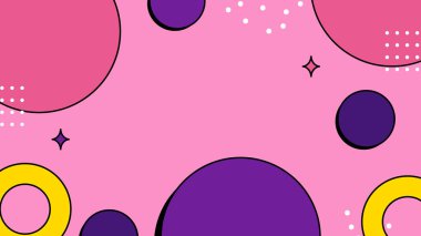 Şekiller ve Desenler ile Renkli Geometrik Soyut Arkaplan