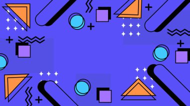 Basit Arkaplanda Renkli Geometrik Soyut Desen