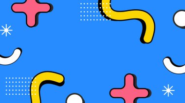 Şekiller ve Desenler ile Renkli Geometrik Soyut Arkaplan