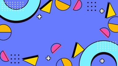 Renkli şekilli canlı Geometrik Soyut Arkaplan. Bu Oyuncu ve Renkli Arkaplan Yaratıcı ve Modern Projeler İçin Mükemmel