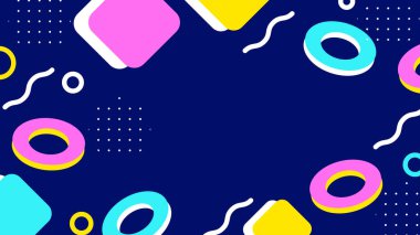 Arkaplanlı Canlı Soyut Geometrik Şekiller