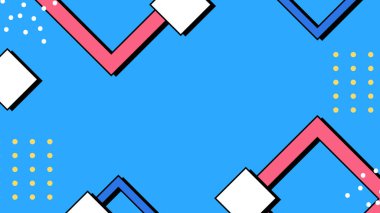 Canlı Şekiller ve Renklerle Soyut Geometrik Arkaplan. Yaratıcı Tasarım Projeleri, Sunumlar ve Modern Sanatsal Gösteriler için ideal