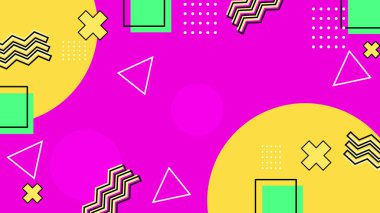 Modern Şekilli Renkli Soyut Geometrik Desen