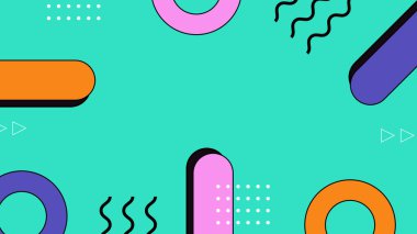 Kalın Şekilli Renkli Geometrik Soyut Arkaplan