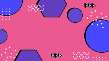 Kalın Şekilli Renkli Geometrik Soyut Arkaplan