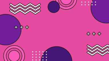 Arkaplanlı Canlı Soyut Geometrik Şekiller