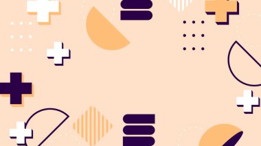 Canlı Şekillere sahip renkli Geometrik Soyut Arkaplan