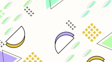 Cesur Arkaplanda Renkli Soyut Geometrik Şekiller