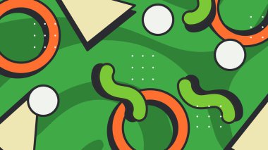 Kalın Şekilli Renkli Geometrik Soyut Arkaplan