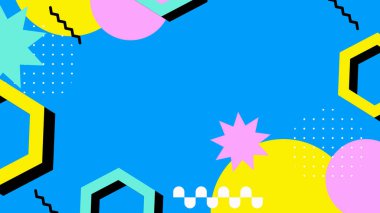 Basit Arkaplanda Renkli Geometrik Soyut Desen