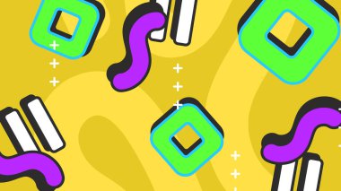 Arkaplanlı Canlı Soyut Geometrik Şekiller