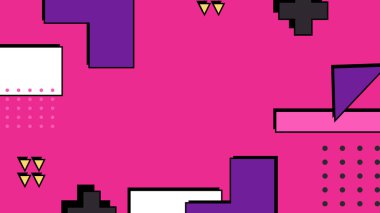 Şekiller ve Desenler ile Renkli Geometrik Soyut Arkaplan