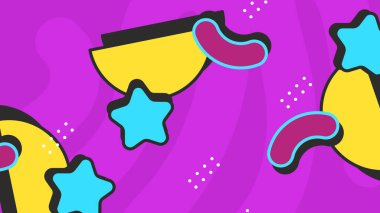 Arkaplanda Renkli Soyut Geometrik Şekiller