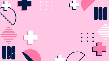 Arkaplanda Renkli Soyut Geometrik Şekiller