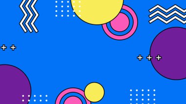 Canlı Şekillere sahip renkli Geometrik Soyut Arkaplan