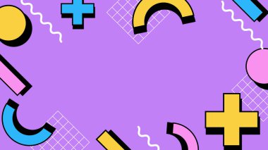 Renkli şekilli canlı Geometrik Soyut Arkaplan. Bu Oyuncu ve Renkli Arkaplan Yaratıcı ve Modern Projeler İçin Mükemmel