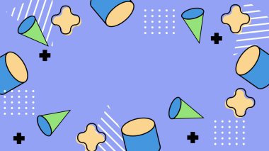 Basit Arkaplanda Renkli Geometrik Soyut Desen