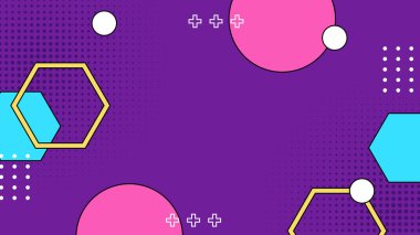 Kalın Şekilli Renkli Geometrik Soyut Arkaplan