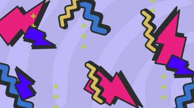 Kalın Şekilli Renkli Geometrik Soyut Arkaplan