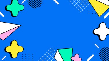 Basit Arkaplanda Renkli Geometrik Soyut Desen