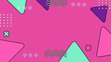 Canlı Şekiller ve Renklerle Soyut Geometrik Arkaplan. Yaratıcı Tasarım Projeleri, Sunumlar ve Modern Sanatsal Gösteriler için ideal