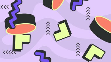 Kalın Şekilli Renkli Geometrik Soyut Arkaplan