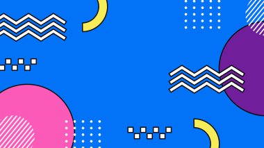 Arkaplanlı Canlı Soyut Geometrik Şekiller