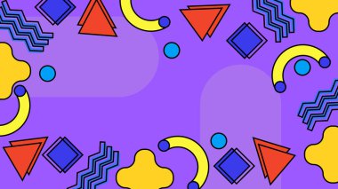 Renkli şekilli canlı Geometrik Soyut Arkaplan. Bu Oyuncu ve Renkli Arkaplan Yaratıcı ve Modern Projeler İçin Mükemmel