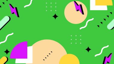 Arkaplanda Renkli Soyut Geometrik Şekiller