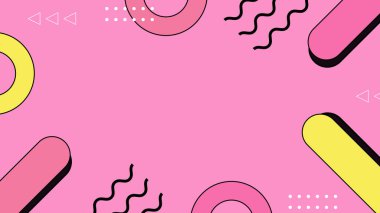 Modern Şekilli Renkli Soyut Geometrik Desen