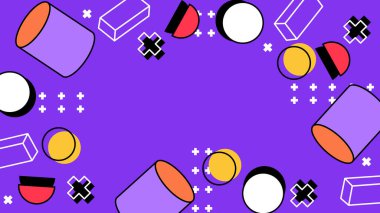 Kalın Şekilli Renkli Geometrik Soyut Arkaplan