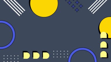 Arkaplanda Renkli Soyut Geometrik Şekiller