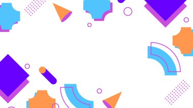 Modern Şekilli Renkli Soyut Geometrik Desen