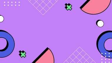 Renkli Şekillere sahip canlı Geometrik Soyut Arkaplan. Canlı Geometrik Şekiller ve Kalın Renkler içeren Oyuncu ve Dinamik Soyut Bir Arkaplan Modern ve Enerjik Tasarım Oluştur