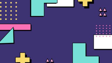 Kalın Şekilli Renkli Geometrik Soyut Arkaplan