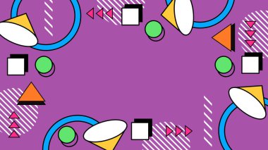 Arkaplanda Renkli Soyut Geometrik Şekiller