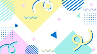 Canlı Şekiller ve Renklerle Soyut Geometrik Arkaplan. Yaratıcı Tasarım Projeleri, Sunumlar ve Modern Sanatsal Gösteriler için ideal