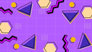 Şekiller ve Desenler ile Renkli Geometrik Soyut Arkaplan