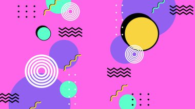 Kalın Şekilli Renkli Geometrik Soyut Arkaplan