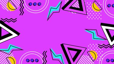 Arkaplanda Renkli Soyut Geometrik Şekiller