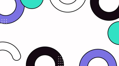 Renkli şekilli canlı Geometrik Soyut Arkaplan. Bu Oyuncu ve Renkli Arkaplan Yaratıcı ve Modern Projeler İçin Mükemmel