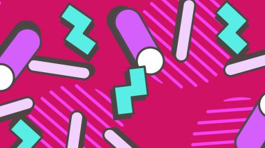 Arkaplanda Renkli Soyut Geometrik Şekiller