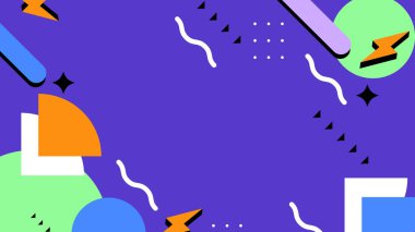 Arkaplanlı Canlı Soyut Geometrik Şekiller