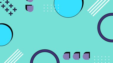 Modern Şekilli Renkli Soyut Geometrik Desen