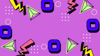 Kalın Şekilli Renkli Geometrik Soyut Arkaplan