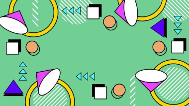 Arkaplanlı Canlı Soyut Geometrik Şekiller