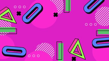 Renkli şekilli canlı Geometrik Soyut Arkaplan. Bu Oyuncu ve Renkli Arkaplan Yaratıcı ve Modern Projeler İçin Mükemmel