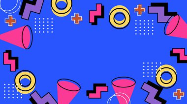 Kalın Şekilli Renkli Geometrik Soyut Arkaplan